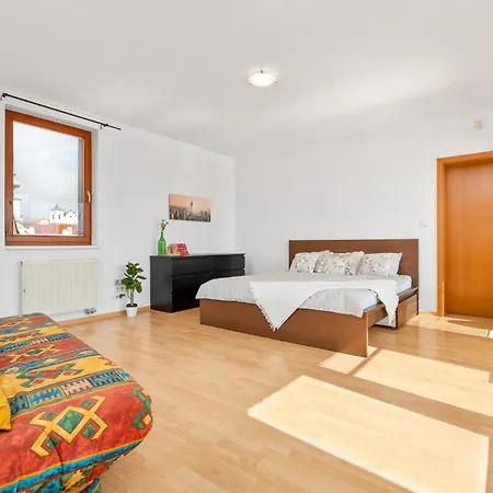 Daire Spacious Center Penthouse & Private Rooftop Terrace Bratislava